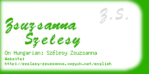 zsuzsanna szelesy business card